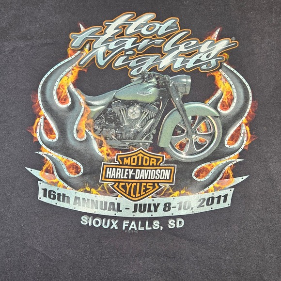 Men's Iconic Harley Davidson Hot Harley Nights‎ Sioux Falls SD T-Shirt Size 3XL - Picture 2 of 6